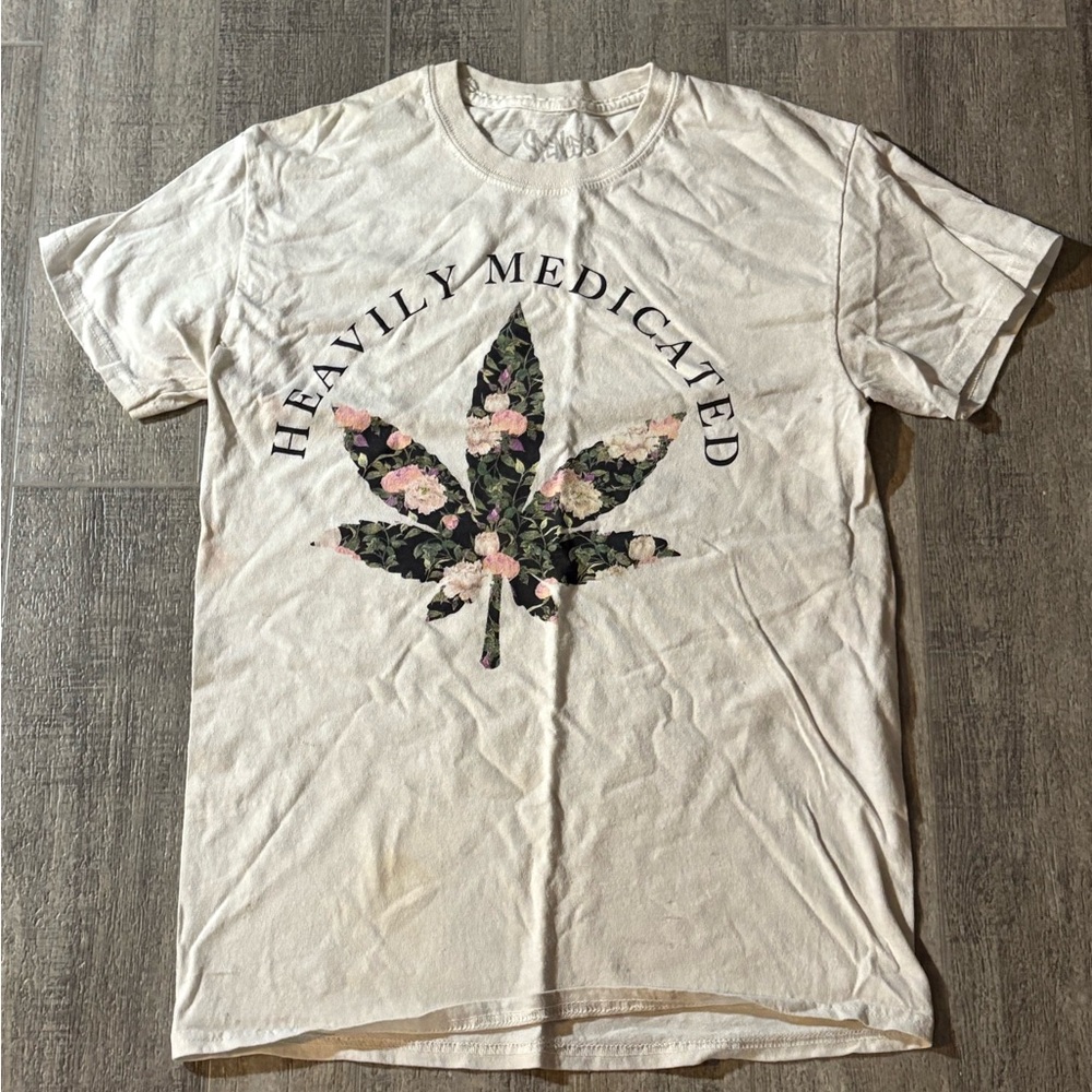 Heavily Medicated Graphic T-Shirt - Cream